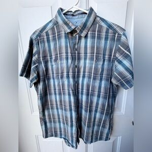 Kühl Blue and Gray Plaid Men's Shirt - size medium